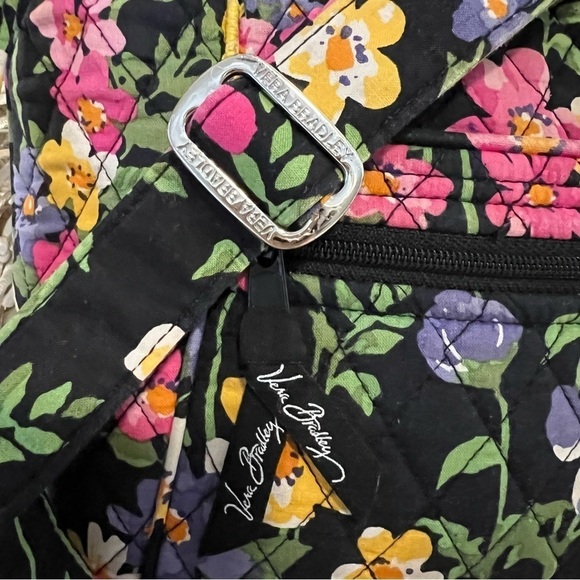 VERA BRADLEY Wildflower Garden Zipper Hipster Crossbody Yellow Floral REPAIRED - Picture 3 of 17